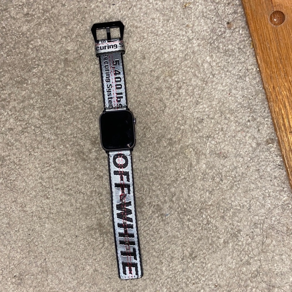 Apple iWatch Series 4 with Off White Band